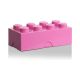 LEGO box na svačinu 100x200x75mm - růžový