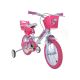 DINO Bikes - Dětské kolo 14" Jednorožec se sedačko