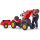 FALK - Šlapací traktor X-Tractor s vlečkou červený