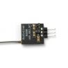 Miniaturní desetikanálový přijímač 2,4GHz FHSS/DSSS pro vysílače Radiolink AT9S a AT10II s přepínatelným sériovým výstupem S-BUS nebo PPM. Rozměry 15x13x5mm, 1g. Omezený dosah.