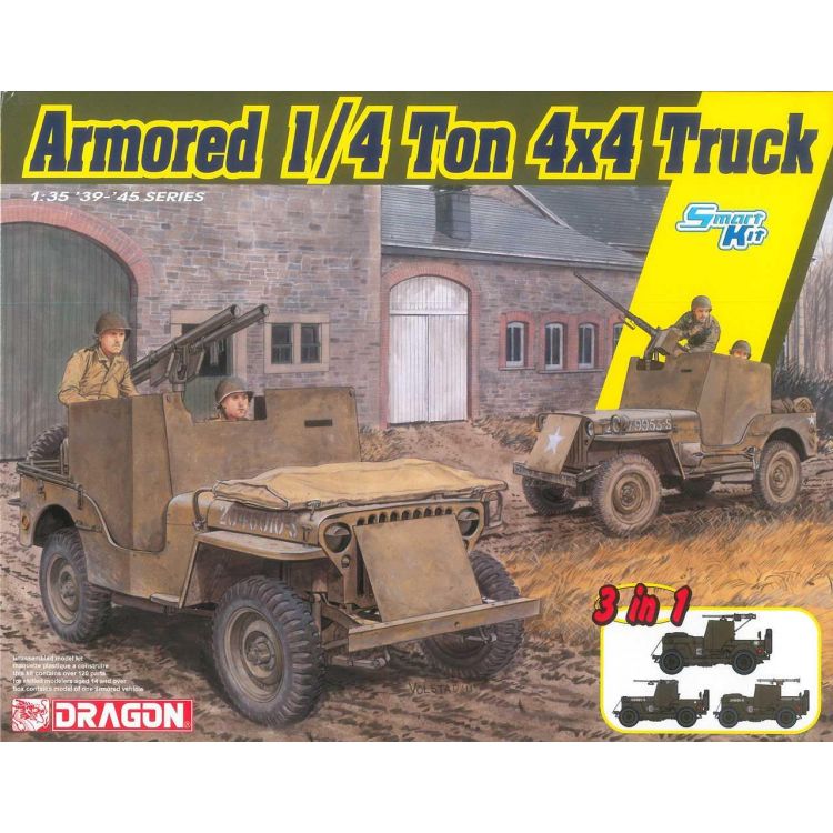 Model Kit military 6727 - Armored 1/4-Ton 4x4 Truck 3v1 (1:35)