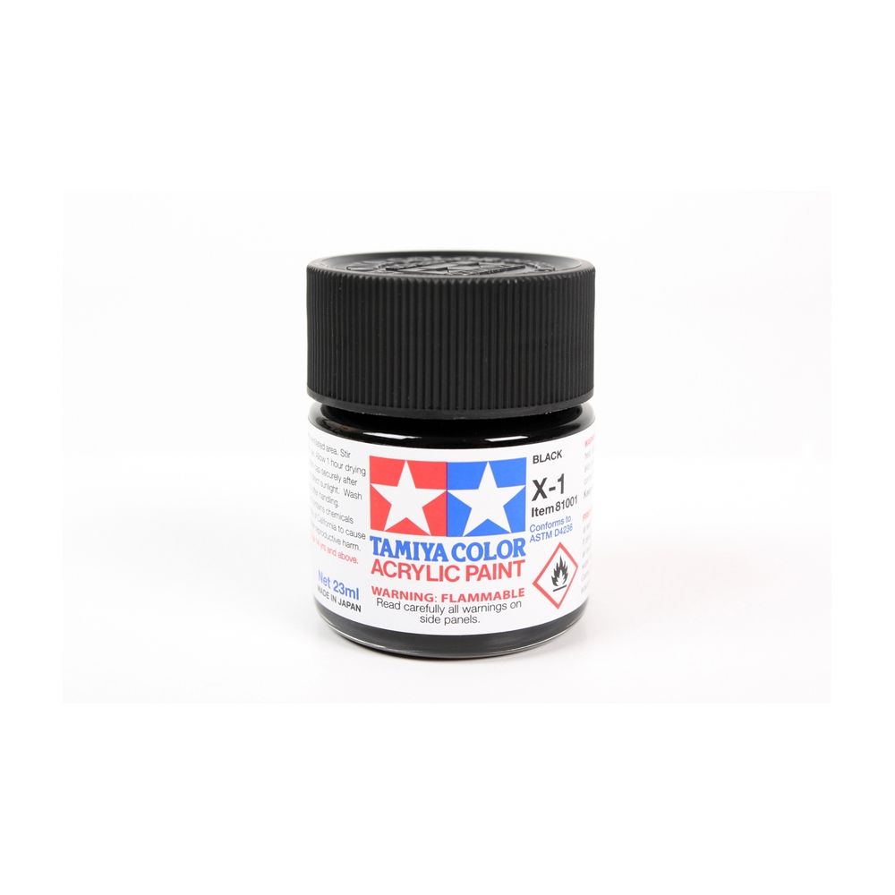 81001 X1 Black gloss Tamiya Color Acrylic Paint 23ml RCSVET.SK