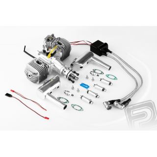 Motor DLA 64ccm (dvouválec) včetně tlumiče a příslušenství