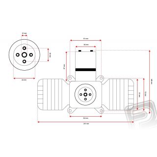 Motor DLA 64ccm (dvouválec) včetně tlumiče a příslušenství