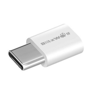 BlitzWolf Adaptér USB-C do Micro USB 2 ks (bílý) (BW-A2)
