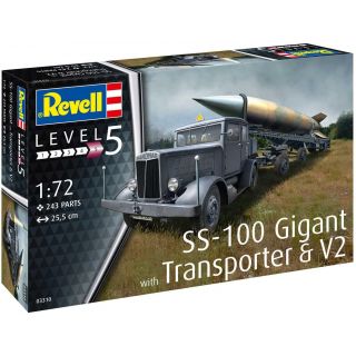 Plastic ModelKit military 03310 - SS-100 Gigant + Transporter + V2 (1:72)