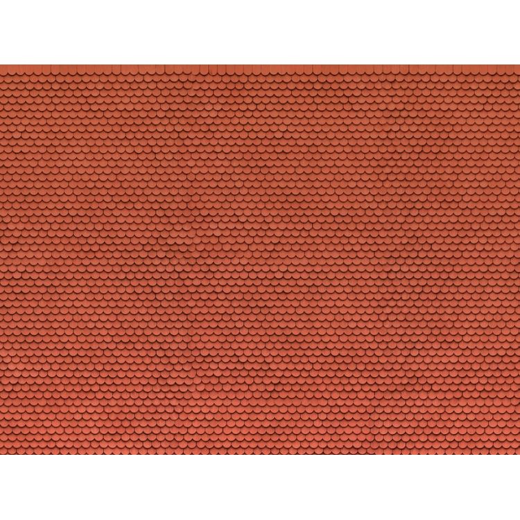 3D kartónová doska, červený bobrí chvost 25 x 12,5 cm / ks  NO56690