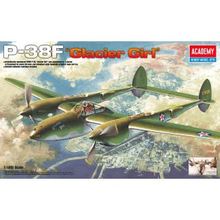 Model Kit letadlo 12208 - P-38F LIGHTNING GLACIER GIRL (1:48)