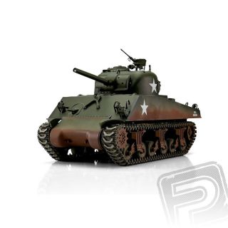 TORRO tank PRO 1/16 RC M4A3 Sherman 75mm zelený - infra