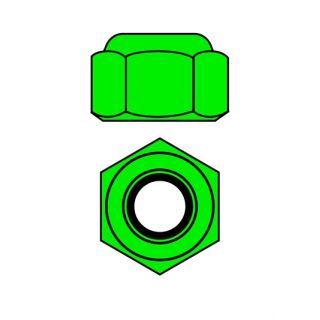 Hliníkové Nylon STOPmatky M4 - zelené - 10 ks.