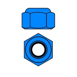 Hliníkové Nylon STOPmatky M4 - modré - 10 ks.