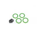 Traxxas hliníkový beadlock kroužek 2.2" zelený (4)