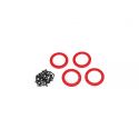 Traxxas hliníkový Beadlock kroužek 1.9" červený (4)