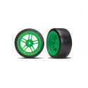 Traxxas kolo 1.9", disk split-spoke zelený, pneu Drift (2) (zadní)