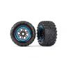 Traxxas kolo 2.8", pneu Maxx All-Terrain, disk černo-modrý (2) - nalepené pneumatiky s pěnovou vložkou na discích, unášeč 17mm.