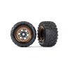 Traxxas kolo 2.8", pneu Maxx All-Terrain, disk černo-oranžový (2) - nalepené pneumatiky s pěnovou vložkou na discích, unášeč 17mm.
