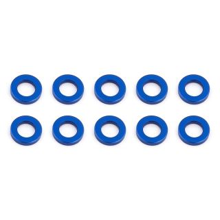 Ballstud podložky, 5.5x1.0mm, modré alu, 10 ks.