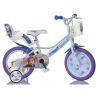 Dětské kolo DINO Bikes - 16" Frozen 2 se sedačkou pro panenku a košíkem, pro malé příznivce Ledového Království. Kvalitní, vzduchem plněné pneumatiky s drátovým výpletem ráfků, volnoběžka, přední a zadní čelisťová brzda.