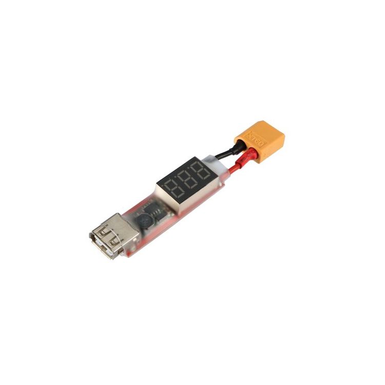 Stabilizátor pre vytvorenie USB nabíjača z akumulátora 6 -22V s Voltmetrom