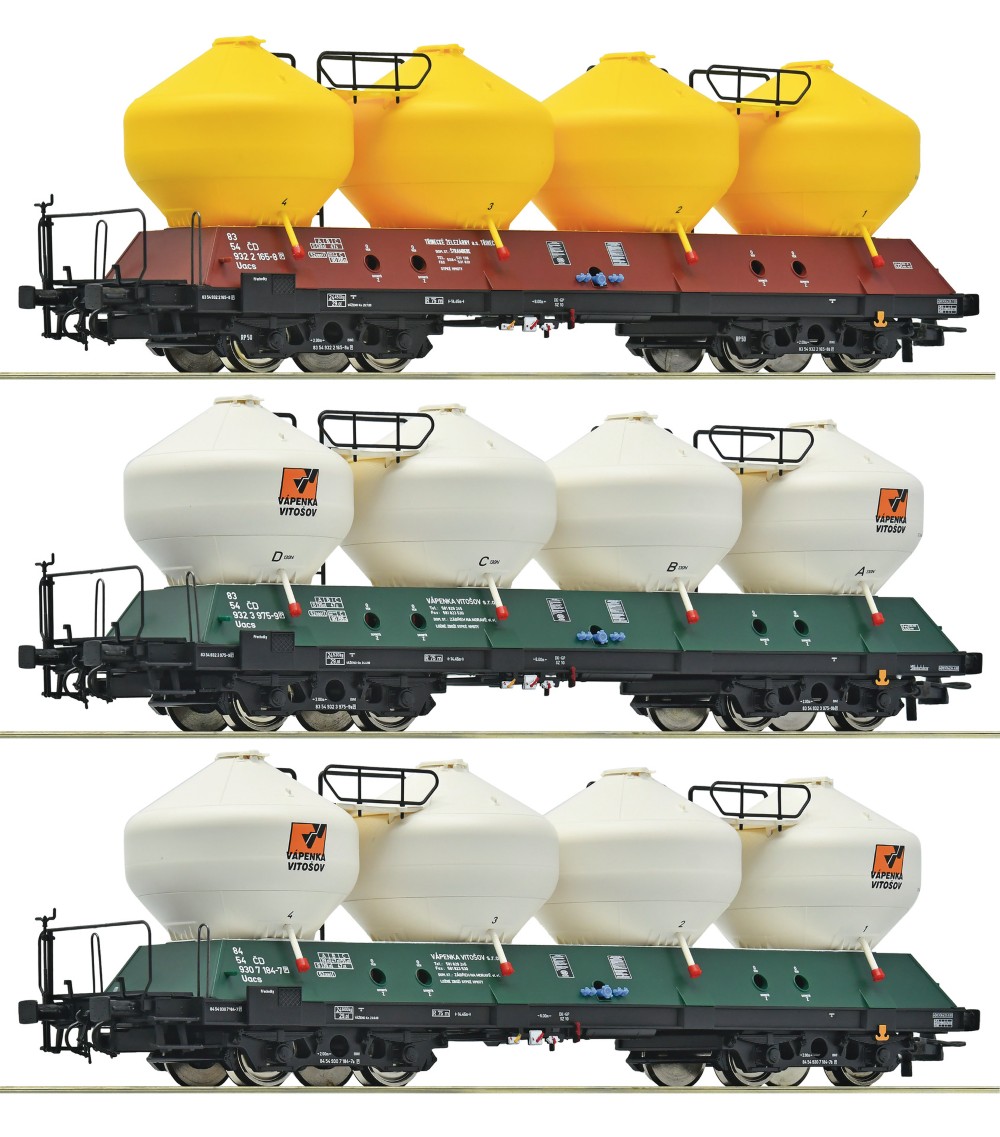 ROCO 6600180 3 darabos silókocsi készlet ČD H0