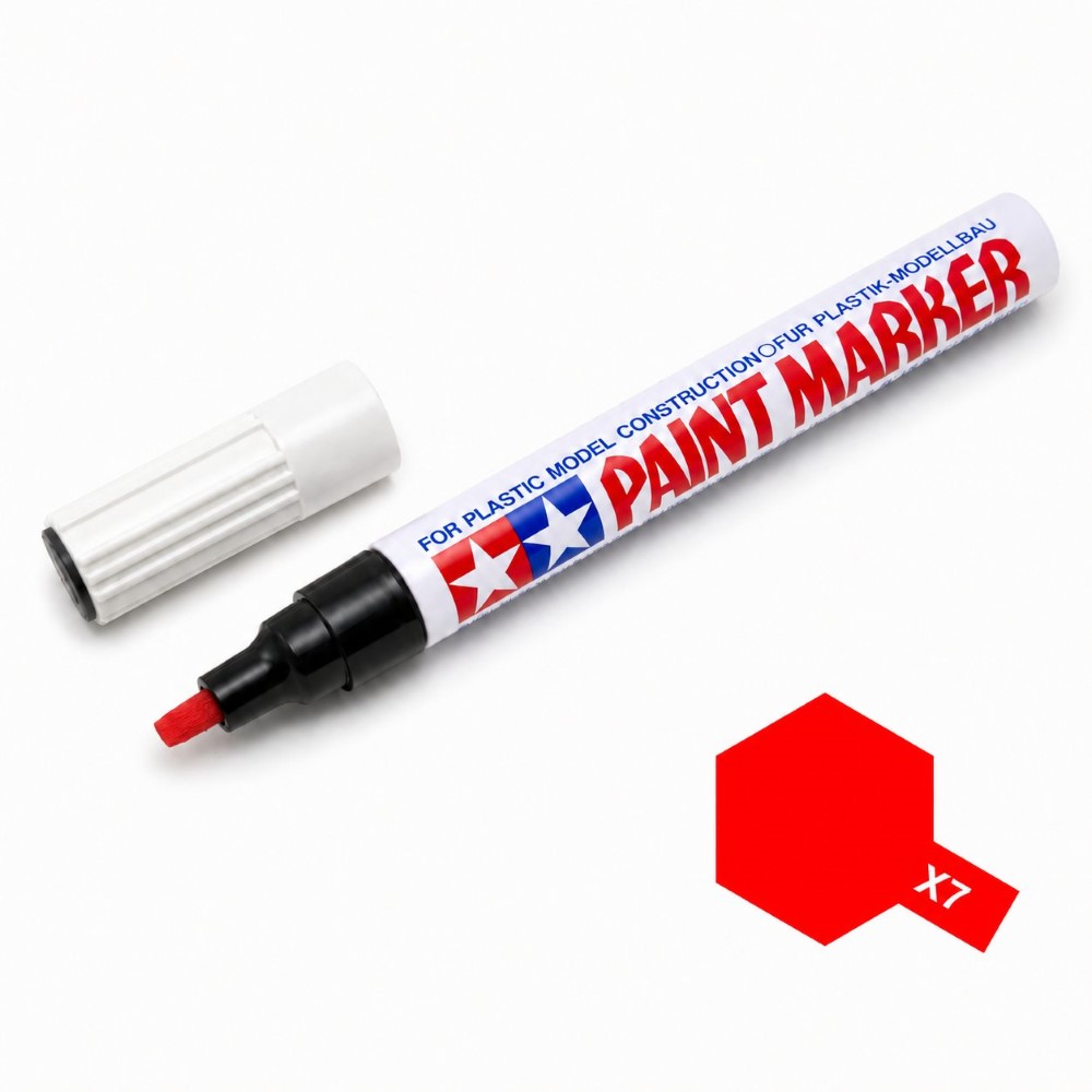 Tamiya 89007 MARKER X-7 piros, fényes festék