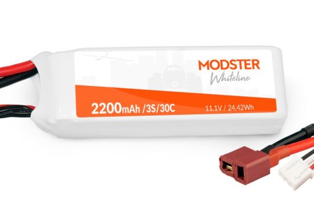MODSTER LiPo Akkumulátor 3S 11.1V 2200 mAh 30C (T-dugó) WhiteLine – MD10088
